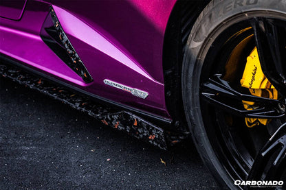 Faldones laterales de fibra de carbono seco estilo Lamborghini Huracan EVO OD Carbonado 2020-2023