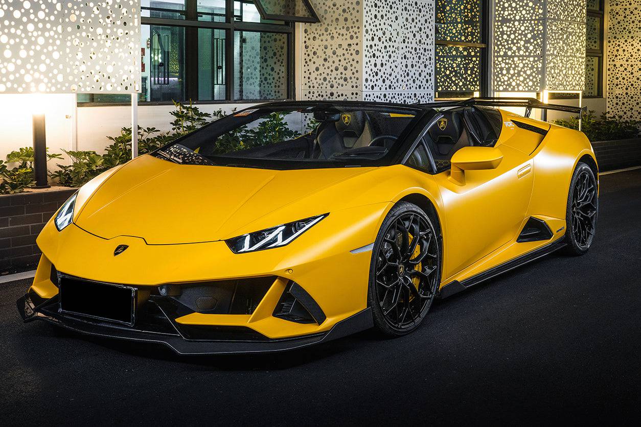 Faldones laterales de fibra de carbono seco estilo Lamborghini Huracan EVO OD Carbonado 2020-2023