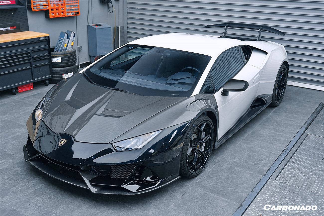 Carbonado 2015-2025 Lamborghini Huracan LP610  LP580  Evo  Tecnica EVO-4WD Style Partial Carbon Front Bumper
