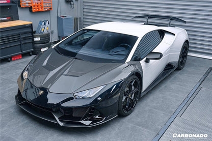 Carbonado 2015-2025 Lamborghini Huracan LP610  LP580  Evo  Tecnica EVO-4WD Style Partial Carbon Front Bumper