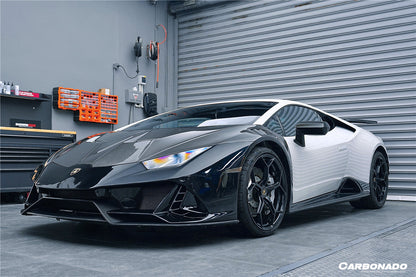 Carbonado 2015-2025 Lamborghini Huracan LP610  LP580  Evo  Tecnica EVO-4WD Style Partial Carbon Front Bumper