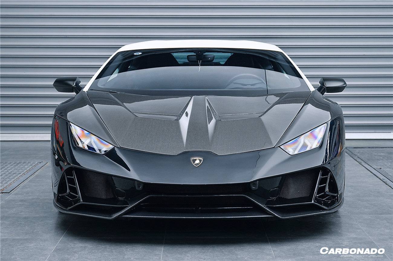 Carbonado 2015-2025 Lamborghini Huracan LP610  LP580  Evo  Tecnica EVO-4WD Style Partial Carbon Front Bumper