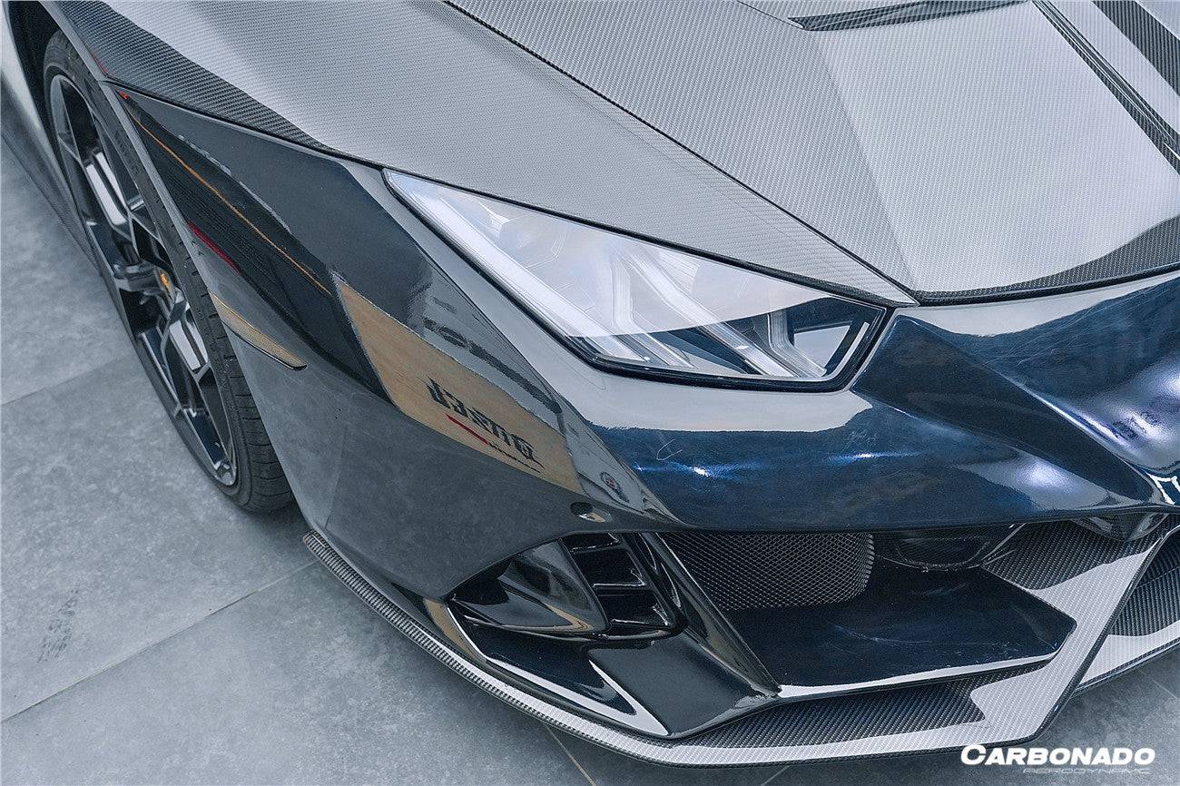 Carbonado 2015-2025 Lamborghini Huracan LP610  LP580  Evo  Tecnica EVO-4WD Style Partial Carbon Front Bumper