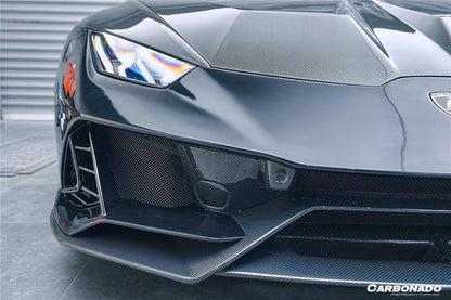 Carbonado 2015-2025 Lamborghini Huracan LP610  LP580  Evo  Tecnica EVO-4WD Style Partial Carbon Front Bumper