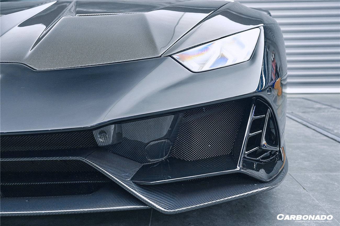 Carbonado 2015-2025 Lamborghini Huracan LP610  LP580  Evo  Tecnica EVO-4WD Style Partial Carbon Front Bumper