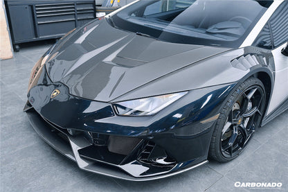 Carbonado 2015-2025 Lamborghini Huracan LP610  LP580  Evo  Tecnica EVO-4WD Style Partial Carbon Front Bumper
