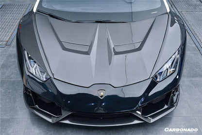Carbonado 2015-2025 Lamborghini Huracan LP610  LP580  Evo  Tecnica EVO-4WD Style Partial Carbon Front Bumper