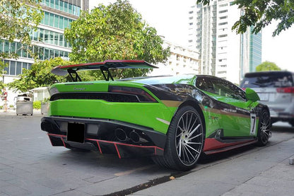 Difusor trasero de fibra de carbono estilo Lamborghini Huracan LP610 RZS Carbonado 2015-2020