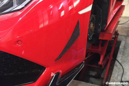 Carbonado RZS Style Carbon Fiber Front Bumper Canards | 2015-2020 Lamborghini Huracan LP610