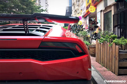 Carbonado 2015-2025 Lamborghini Huracan LP610  LP580  Evo  Tecnica RZS Style Carbon Fiber Trunk Spoiler Wing