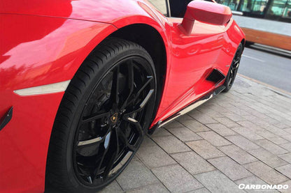 Carbonado 2015-2019 Lamborghini Huracan LP610 RZS Style Carbon Fiber Side Skirts Vent Canards