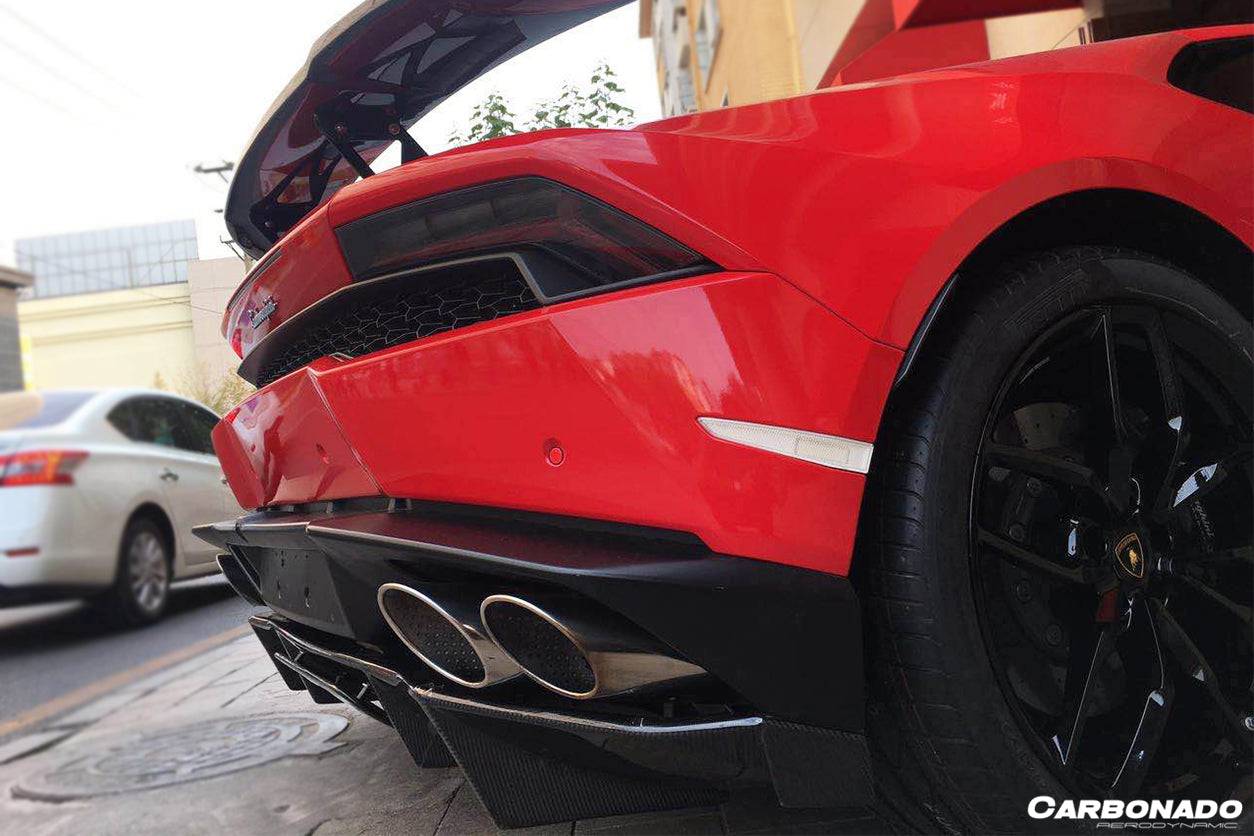Difusor trasero de fibra de carbono estilo Lamborghini Huracan LP610 RZS Carbonado 2015-2020