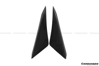 Carbonado RZS Style Carbon Fiber Front Bumper Canards | 2015-2020 Lamborghini Huracan LP610