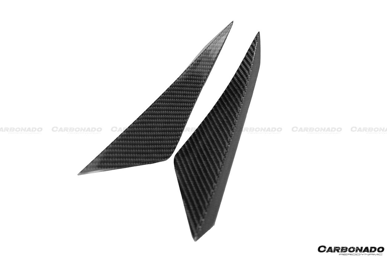 Carbonado RZS Style Carbon Fiber Front Bumper Canards | 2015-2020 Lamborghini Huracan LP610