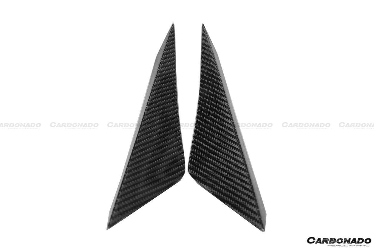 Carbonado RZS Style Carbon Fiber Front Bumper Canards | 2015-2020 Lamborghini Huracan LP610