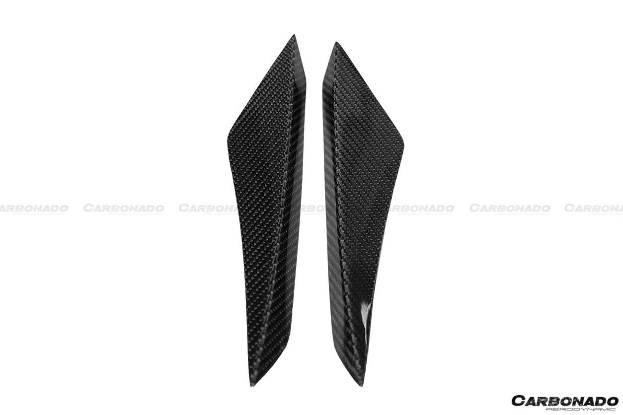 Carbonado RZS Style Carbon Fiber Front Bumper Canards | 2015-2020 Lamborghini Huracan LP610