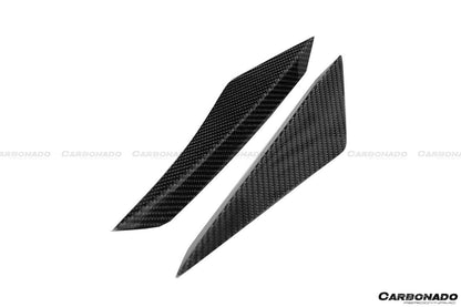 Carbonado RZS Style Carbon Fiber Front Bumper Canards | 2015-2020 Lamborghini Huracan LP610