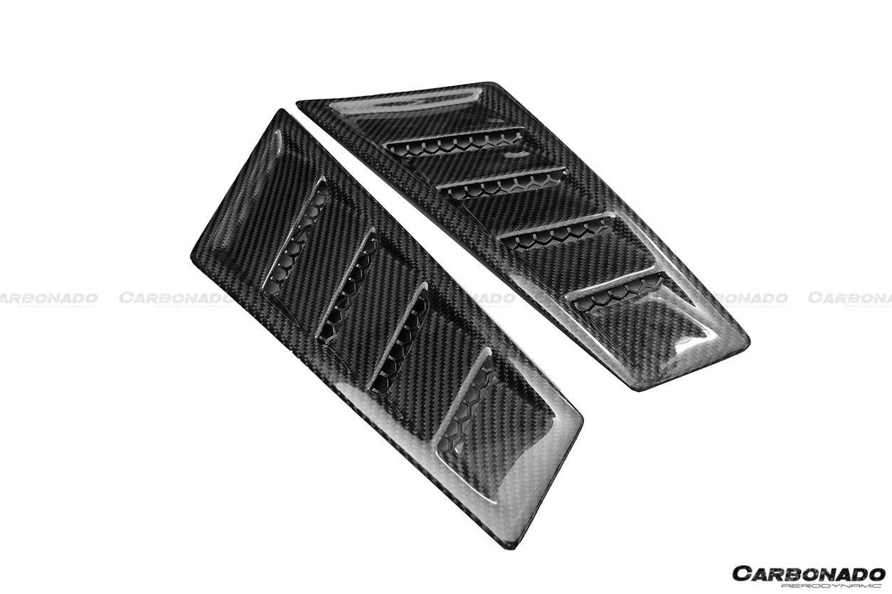Carbonado RZS Style Front Fender Carbon Fiber Vents | 2015-2020 Lamborghini Huracan LP610 LP610