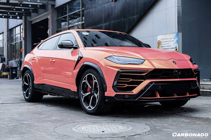 Faldones laterales de fibra de carbono seco estilo Lamborghini URUS TC Carbonado 2018-2022