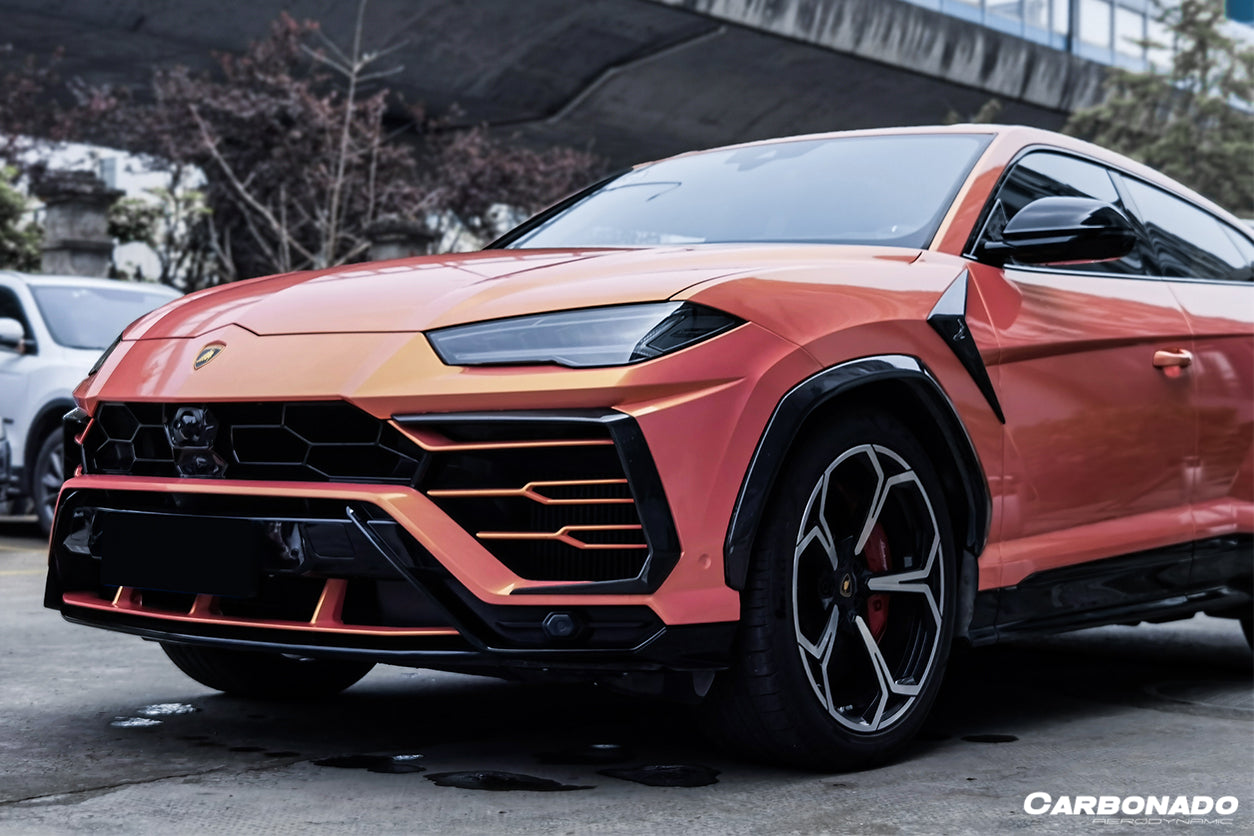 Faldones laterales de fibra de carbono seco estilo Lamborghini URUS TC Carbonado 2018-2022