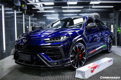 Faldones laterales de fibra de carbono seco estilo Lamborghini URUS TC Carbonado 2018-2022