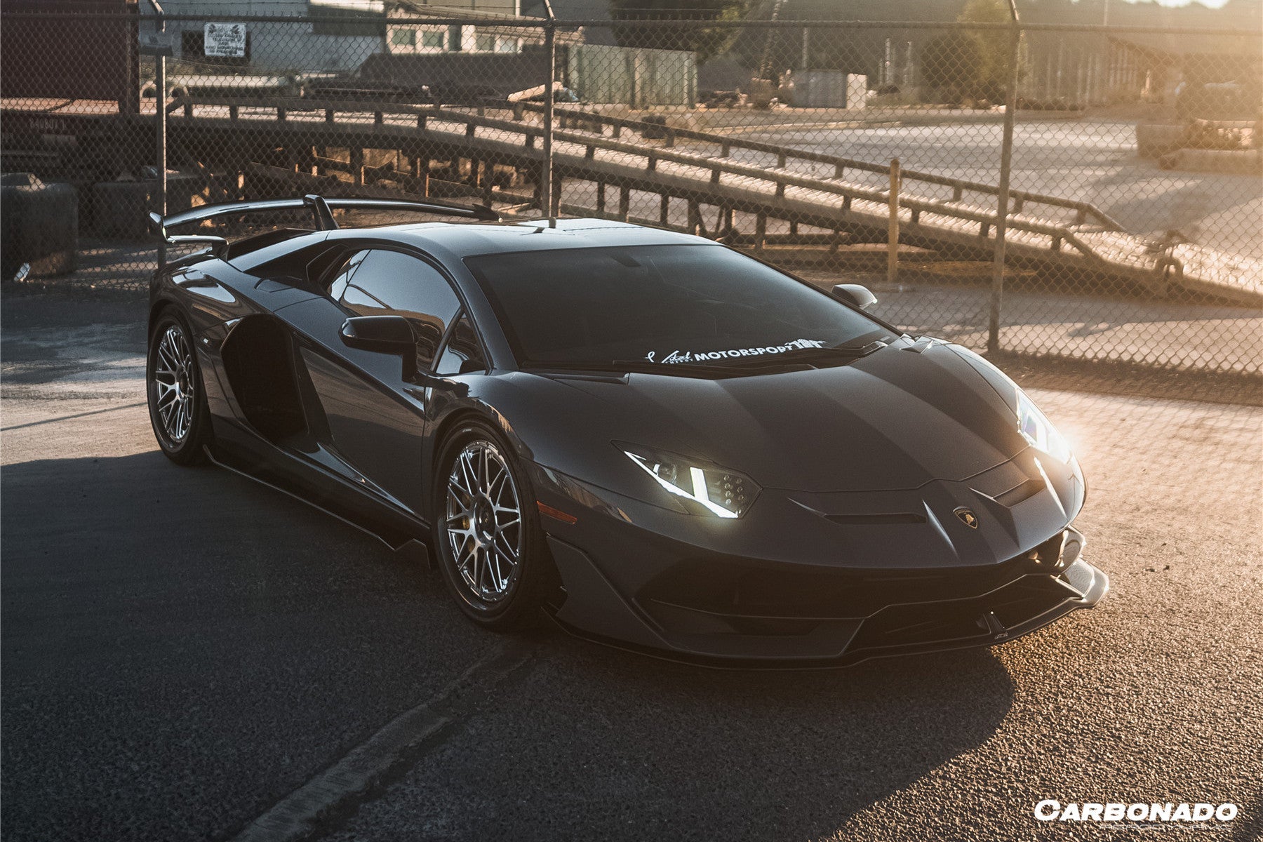 Carbonado 2011-2021 Lamborghini Aventador LP700 LP740 LP750 Coupe Roadster SVJ Style Part Dry Carbon Fiber Front Bumper