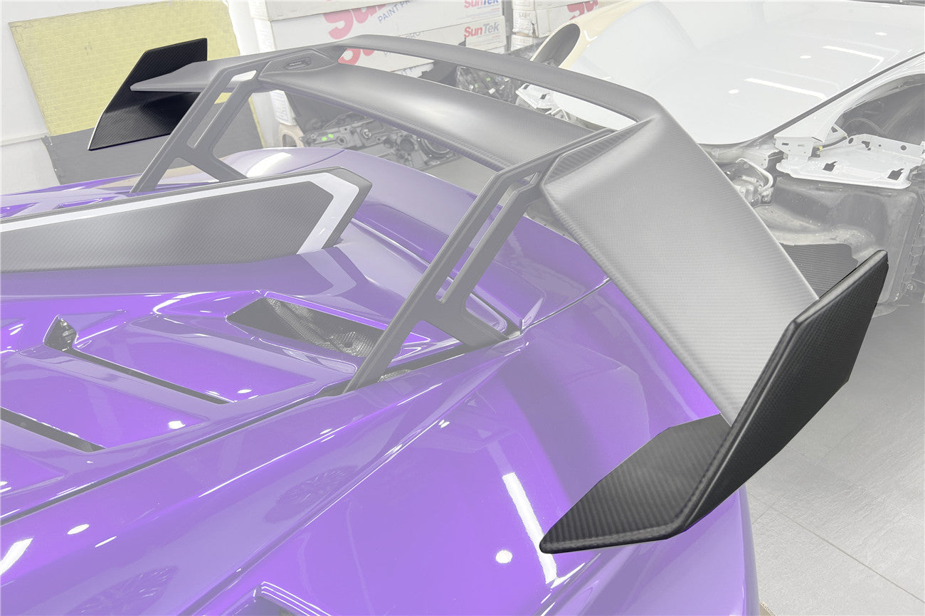 Carbonado 2021-2024 Lamborghini Huracan STO Dry Carbon Fiber Trunk Spoiler Side Winglets
