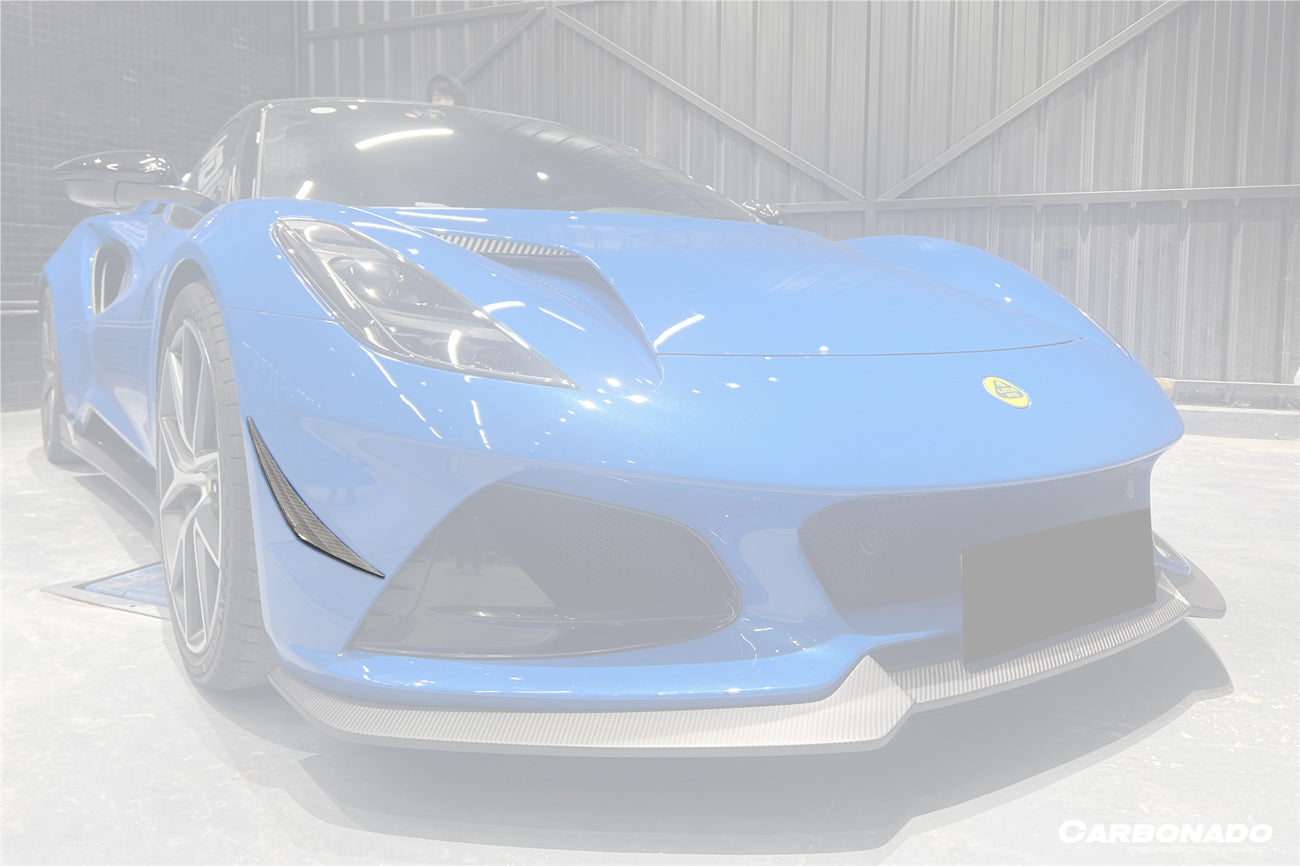 Carbonado 2021-2024 Lotus Emira OD Style Dry Carbon Fiber Front Bumper Canards