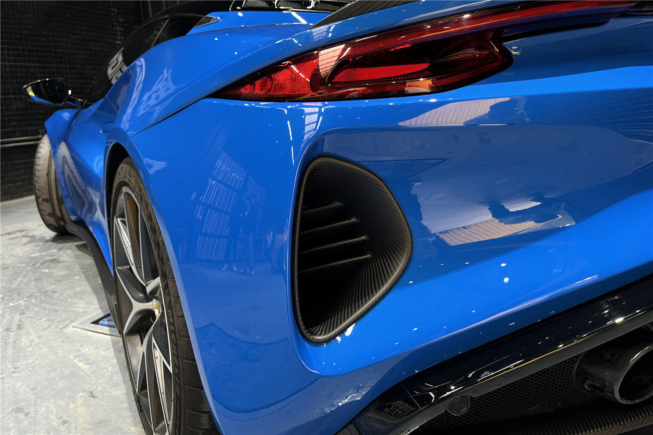 Carbonado OD Style Dry Carbon Fiber Rear Bumper Vents | 2021-2024 Lotus Emira