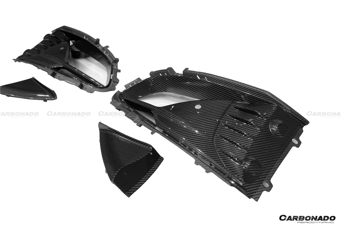Carbonado OD Style Dry Carbon Fiber Front Bumper Vents | 2021-2024 Lotus Emira