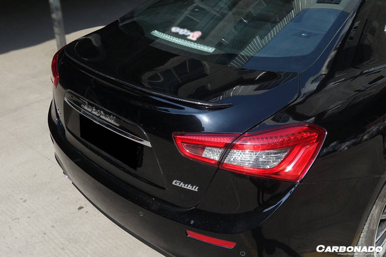 Alerón de maletero estilo W para Maserati Ghibli S Q4 M157 Carbonado 2014-2021