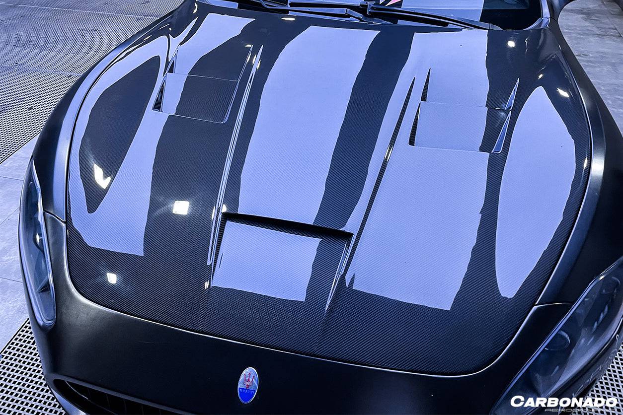 Carbonado 2008-2017 Maserati GranTurismo DC Style Carbon Fiber Hood