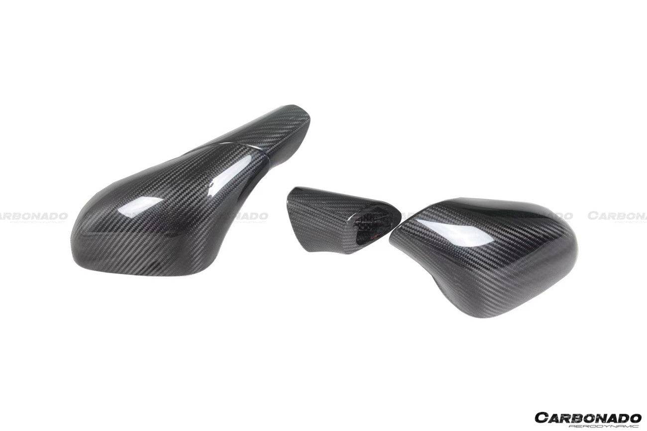 Reemplazo de la carcasa del espejo retrovisor de fibra de carbono seco para Maserati MC20 Carbonado 2020-2024