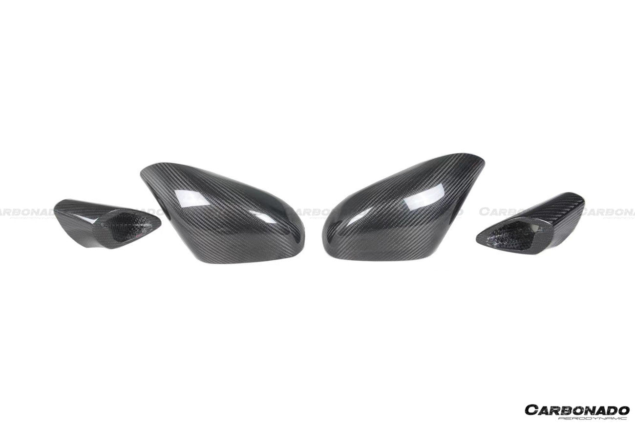 Reemplazo de la carcasa del espejo retrovisor de fibra de carbono seco para Maserati MC20 Carbonado 2020-2024