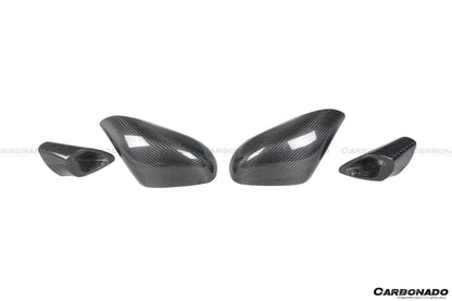 Reemplazo de la carcasa del espejo retrovisor de fibra de carbono seco para Maserati MC20 Carbonado 2020-2024