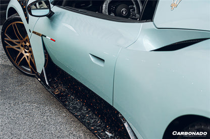 Carbonado 2020-2024 Maserati MC20 SVD Style Dry Carbon Fiber Side Skirts