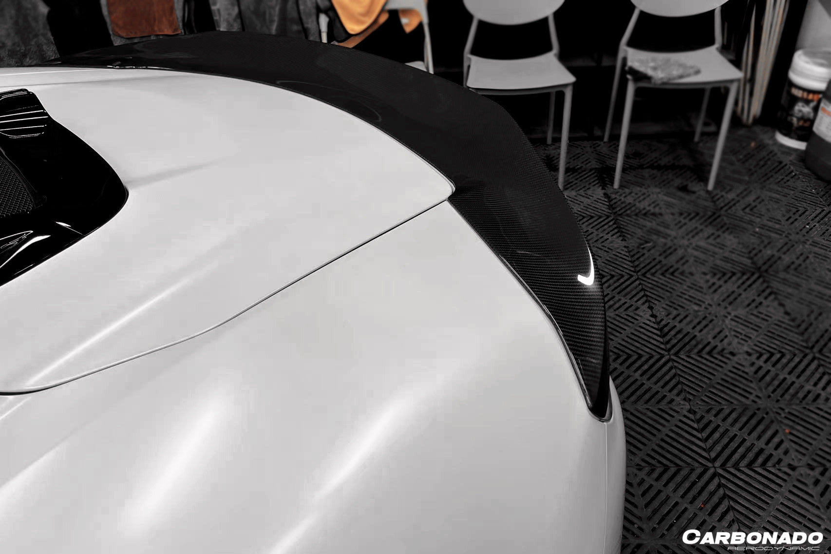 Carbonado 2020-2024 Maserati MC20 SVD Style Dry Carbon Fiber Trunk Spoiler Wing