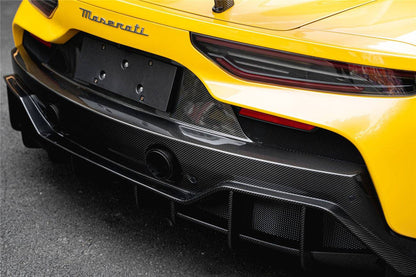 Carbonado 2020-2024 Maserati MC20 SVD Style DRY Carbon Fiber Rear Lip Diffuser