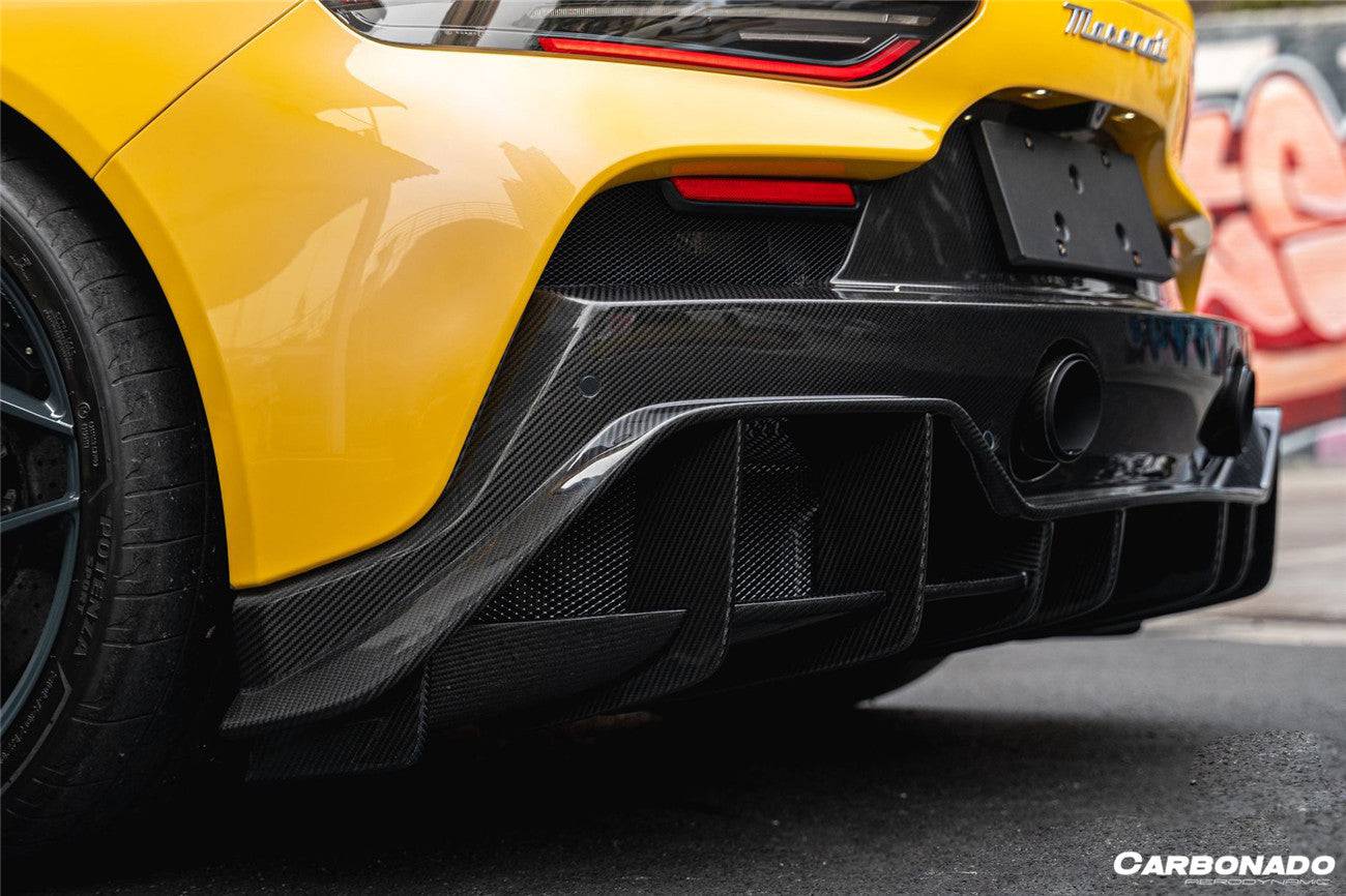 Carbonado 2020-2024 Maserati MC20 SVD Style DRY Carbon Fiber Rear Lip Diffuser