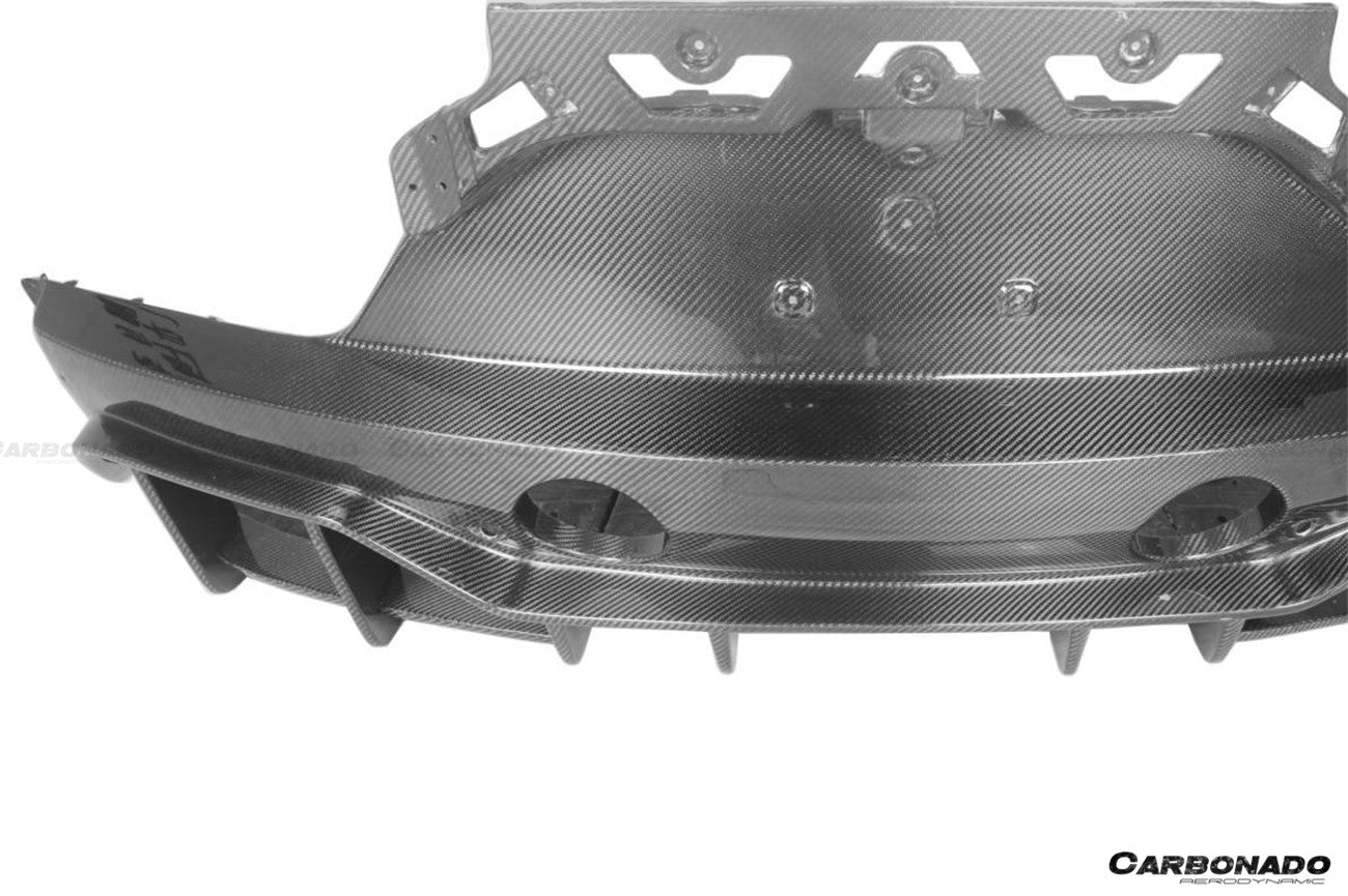 Carbonado 2020-2024 Maserati MC20 SVD Style DRY Carbon Fiber Rear Lip Diffuser