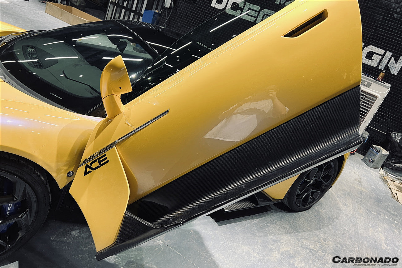 Carbonado 2020-2024 Maserati MC20 OEM Style DRY Carbon Fiber Side Skirts