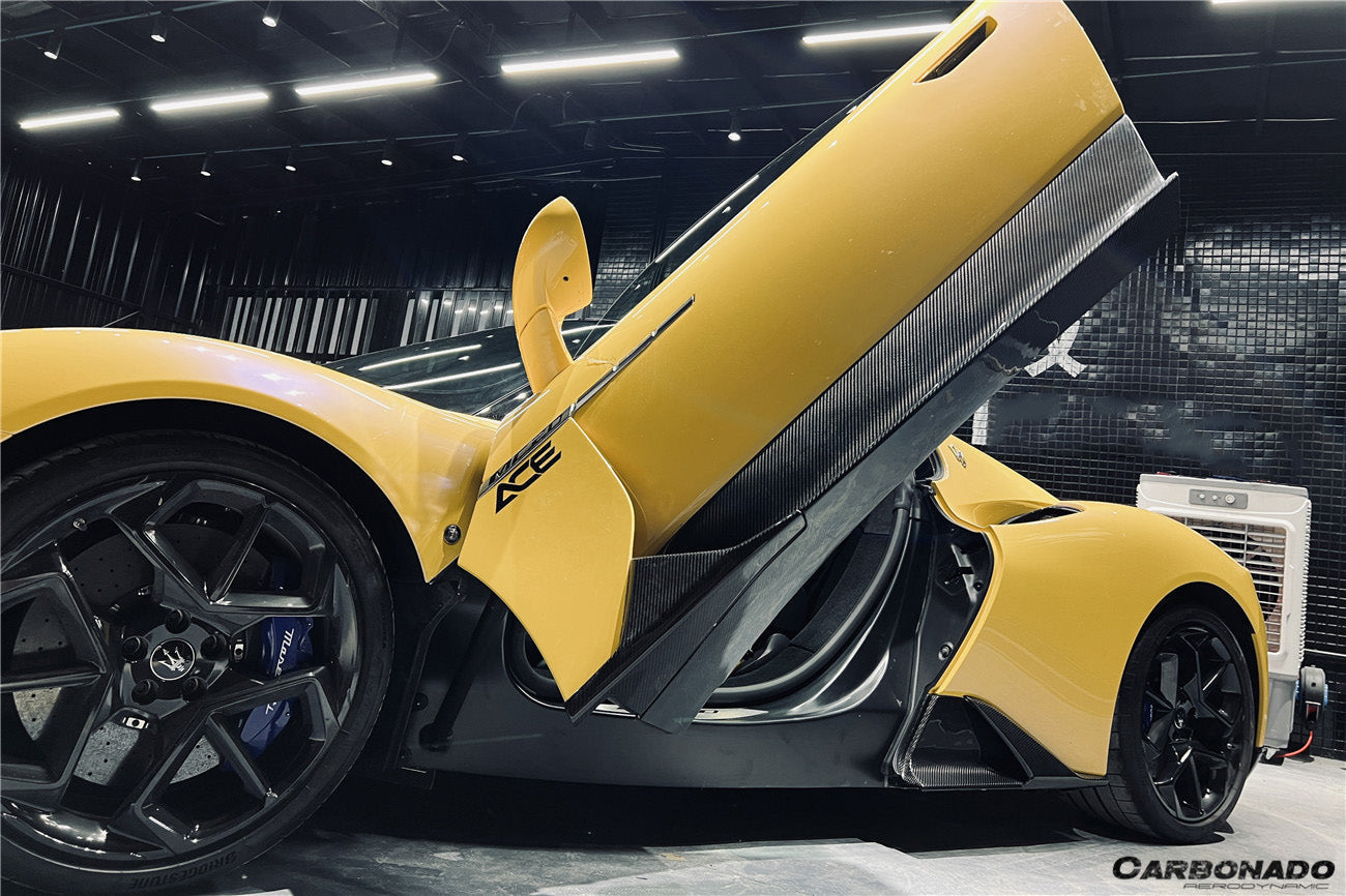 Carbonado 2020-2024 Maserati MC20 OEM Style DRY Carbon Fiber Side Skirts
