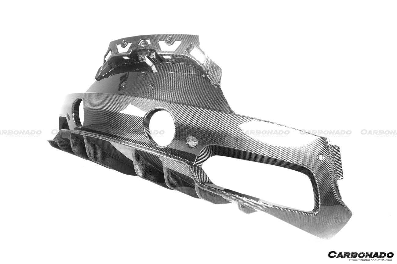 Carbonado 2020-2024 Maserati MC20 OEM Style DRY Carbon Fiber Rear Lip Diffuser