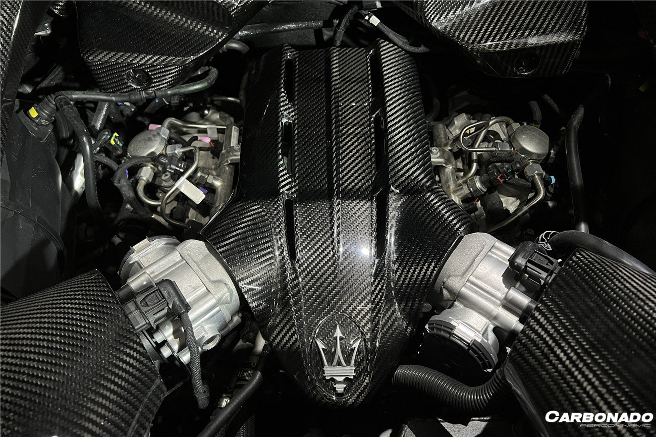 Carbonado 2020-2024 Maserati MC20 Dry Carbon Fiber Engine Cover Replacement