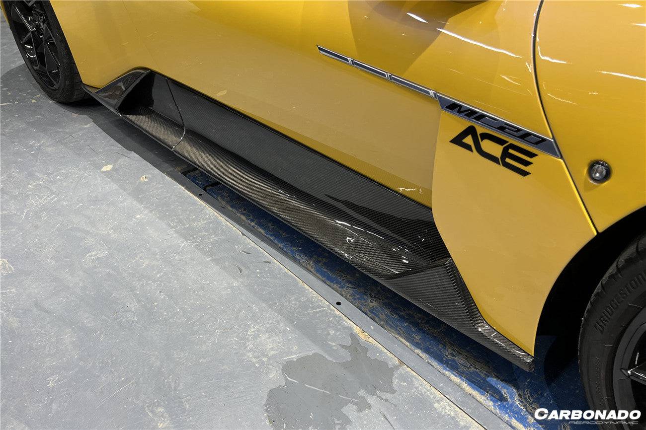 Carbonado 2020-2024 Maserati MC20 OEM Style DRY Carbon Fiber Side Skirts