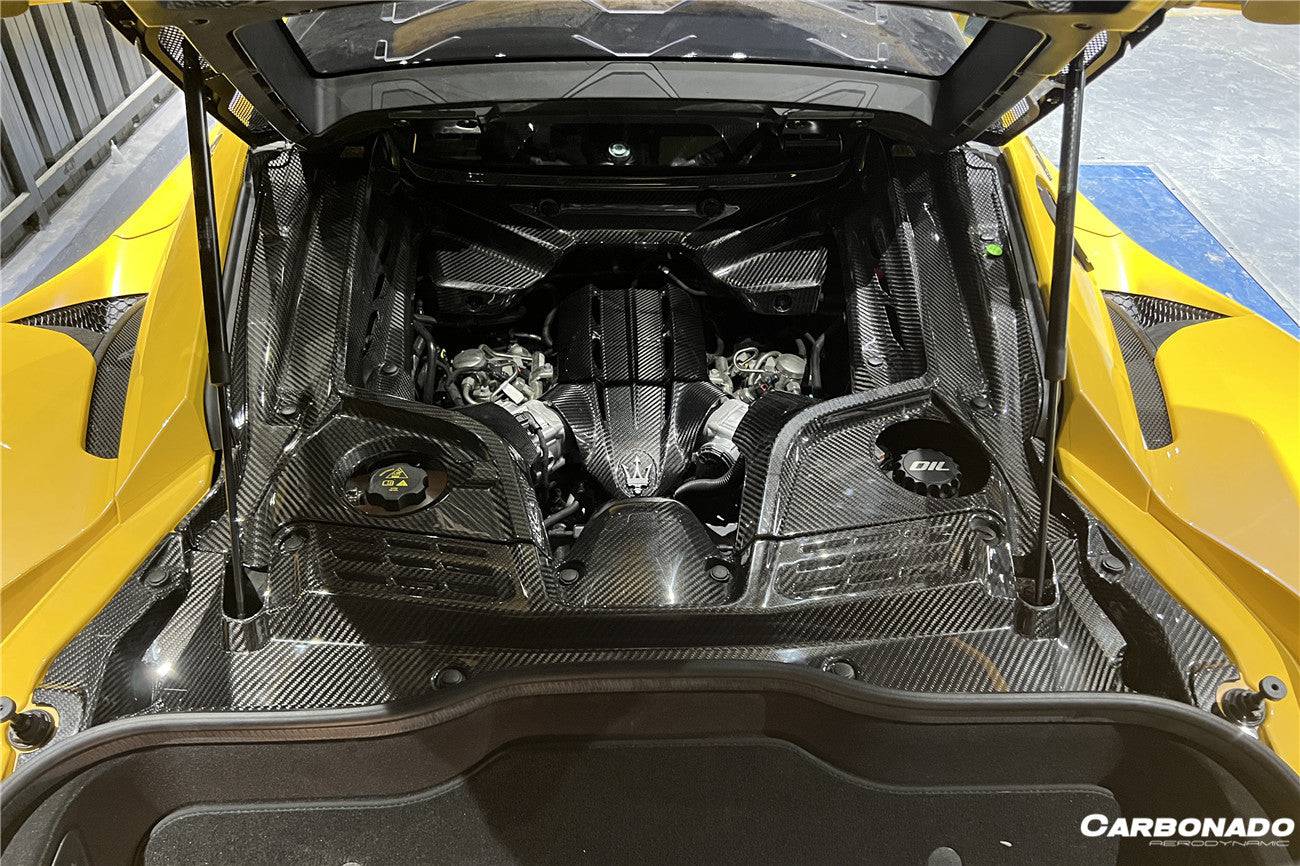 Carbonado 2020-2024 Maserati MC20 Dry Carbon Fiber Engine Cover Replacement