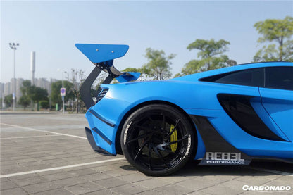 Alerón trasero estilo Rebel Performance para McLaren 650S MP4 12C Carbonado 2011-2017