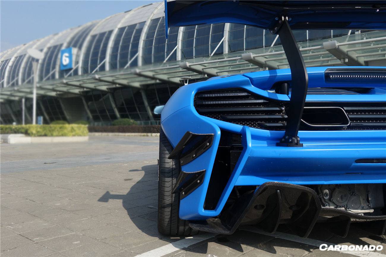 Alerón trasero estilo Rebel Performance para McLaren 650S MP4 12C Carbonado 2011-2017