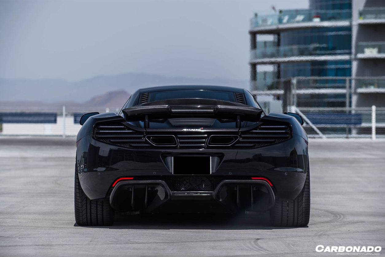 Carbonado 2011-2017 McLaren 650S & MP4 12C BKSS Style Carbon Fiber Trunk Spoiler