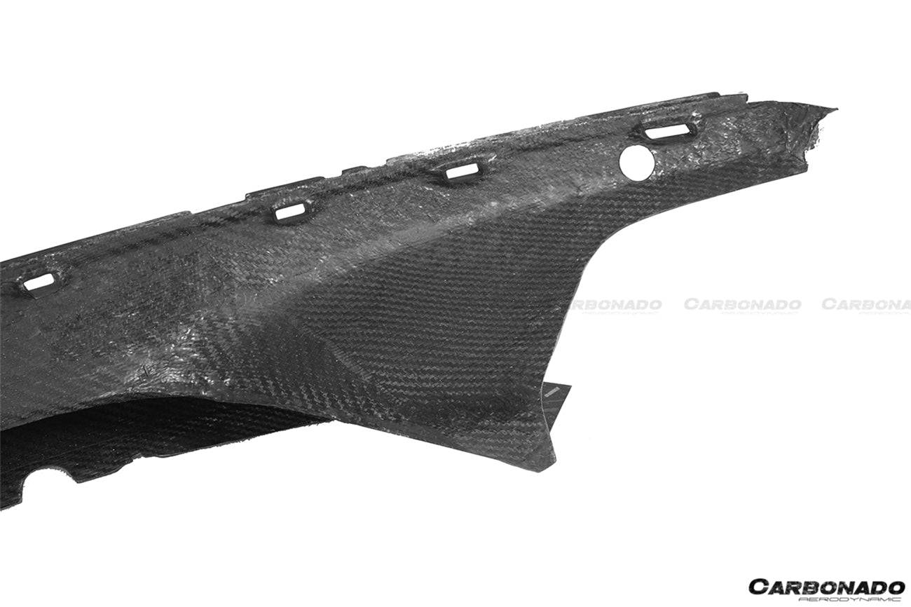 Carbonado 2015-2020 McLaren 540C 570S 600LT-Style Carbon Fiber Front Bumper Lip and Side Splitter